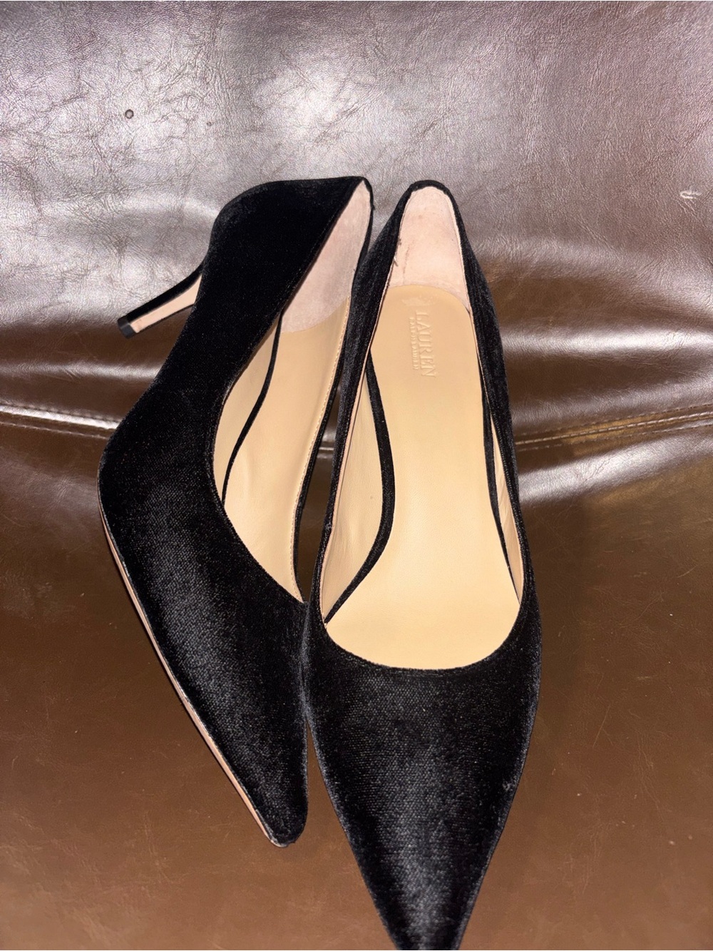 Ralph Lauren Lanette Velvet Pumps